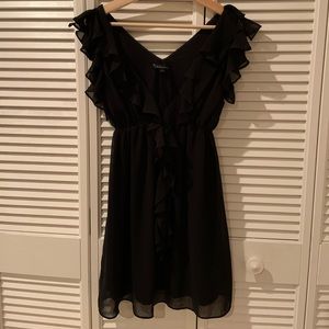 Romantic Black Ruffle Dress